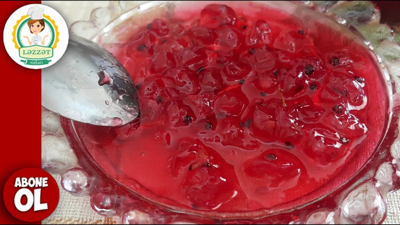 Qırmızı Qarağat Mürəbbəsinin Hazirlanmasi (   Frenk Üzümü Reçeli Nasıl Yapılır )