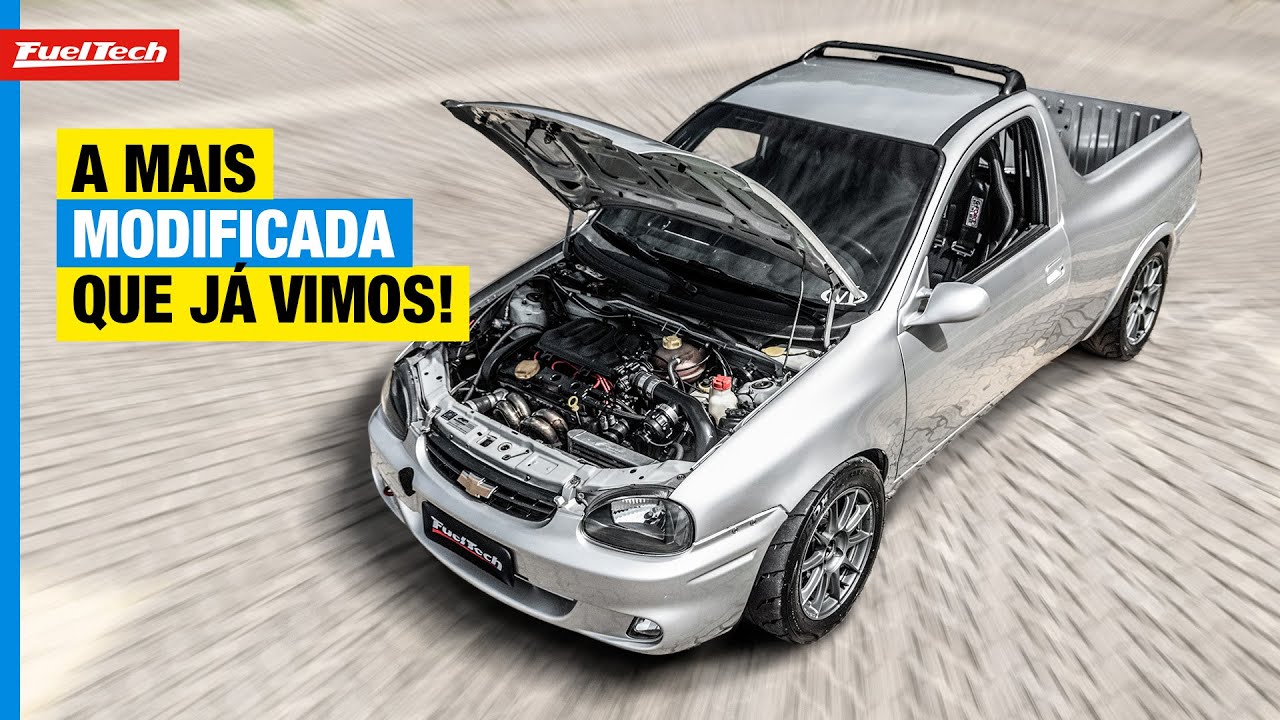 Corsa picape 1.8 16v Turbo Nitro, único dono e lotada de modificações!