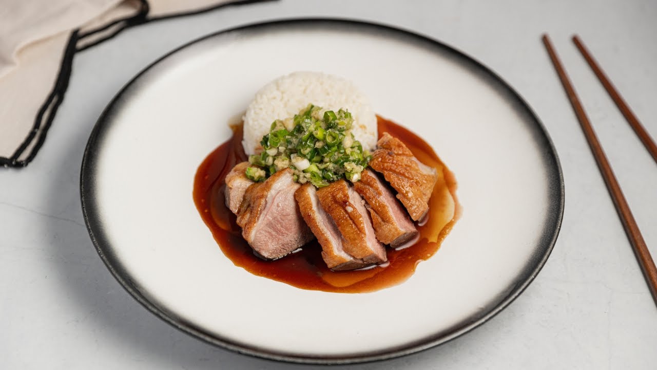 Honey Soy Glazed Duck with Spring Onion Sauce