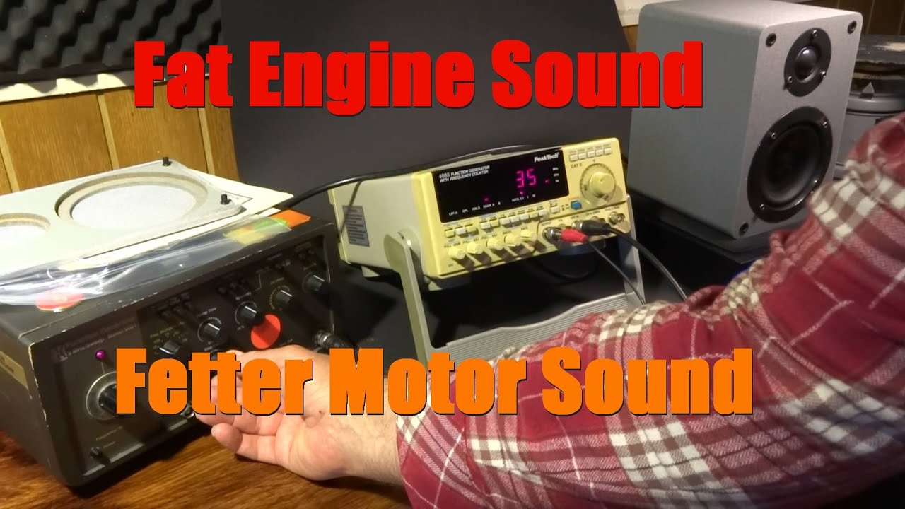 Fetter Motor Sound mit Funktionsgenerator - Fat engine sound with function generator (Synthesizer)