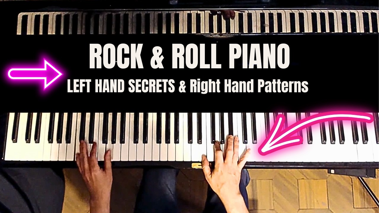 TOCAR PIANO ROCK AND ROLL - ROCK AND ROLL PATTERNS MANO IZQUIERDA - RIGHT HAND