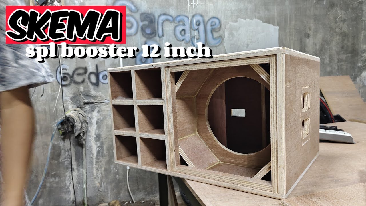 Skema Box Spl Bosster 12 Inch Single // Detail Dengan Ukuran