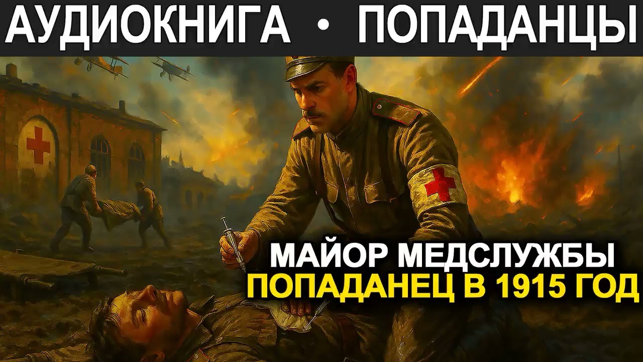 АУДИОКНИГА 🎧 ПОПАДАНЕЦ 😱 Майор медслужбы попаданец в 1915 год