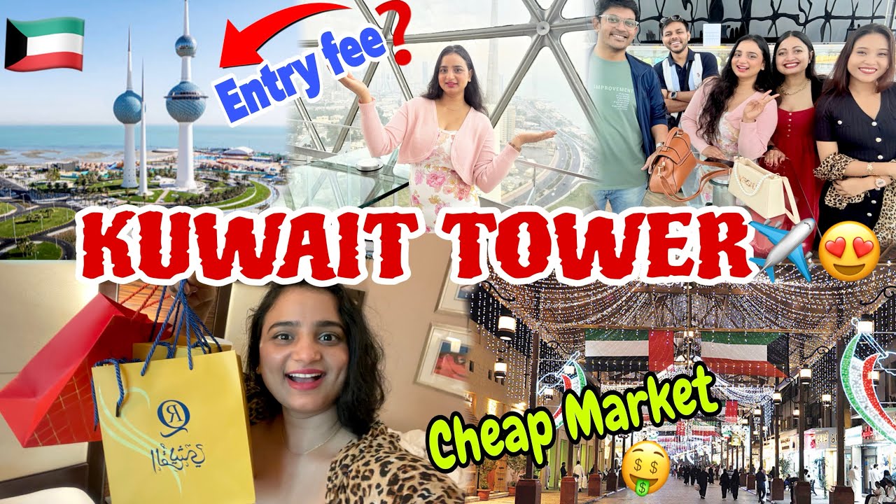 Pilot & Cabin Crew Explored Kuwait Tower✈️// Kuwait cheapest market #kuwaittower 