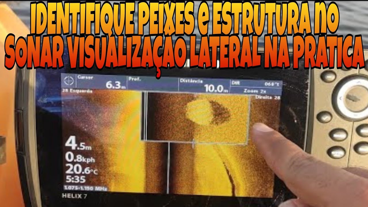 SONAR Como Identificar Peixes e Estruturas na Visualização Lateral, Garmin Sidevu, Helix, Striker