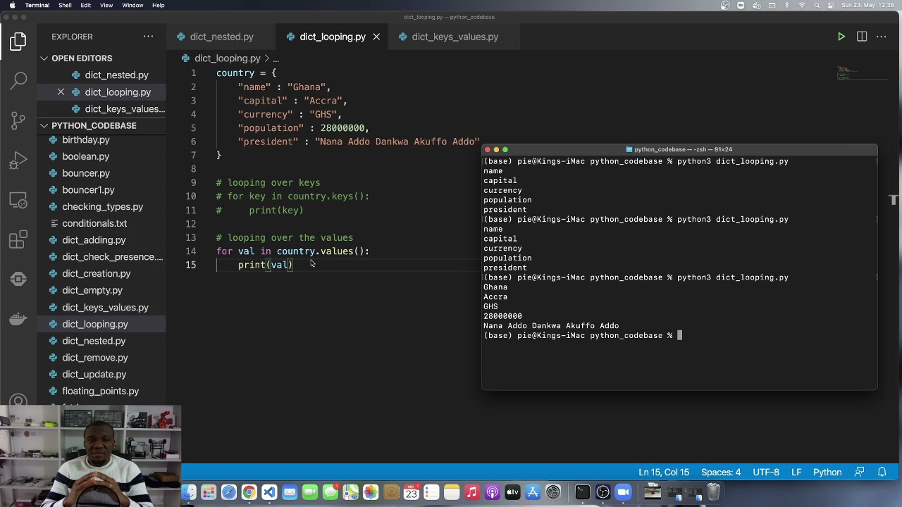 Python Programming 105 : Looping Over Dictionaries
