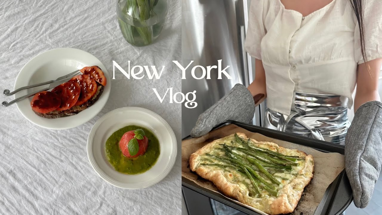 New York Vlogㅣ살 빠지는 혈당 다이어트 레시피🍕✩‧₊˚ㅣ홈메이드 피자ㅣ요리 초보자도 쉽게 만드는 감량 식단 🤫ㅣ뉴욕 일상 브이로그ㅣ집들이 홈파티 집밥 먹방 ASMR