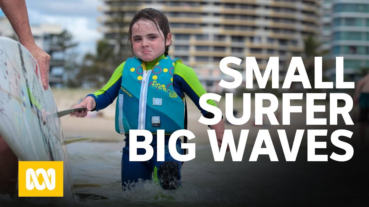 Small surfer, big waves - 6-year-old Quincy Symonds aka 