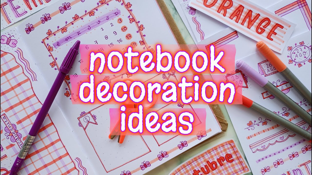 WAYS TO MAKE PRETTY NOTES (5) 🌷 Creative Ideas for Titles, Borders and Front Pages for Project