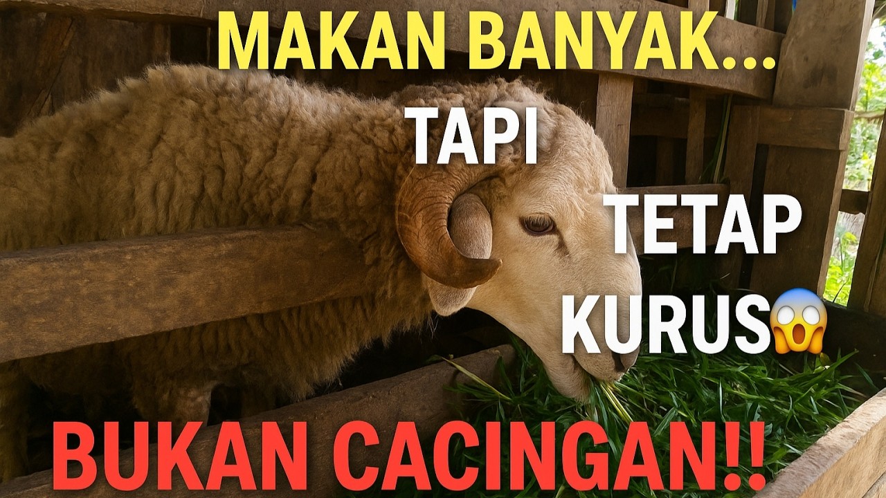 Penyebab domba kambing makan banyak tapi tetap kurus tidak mau gemuk