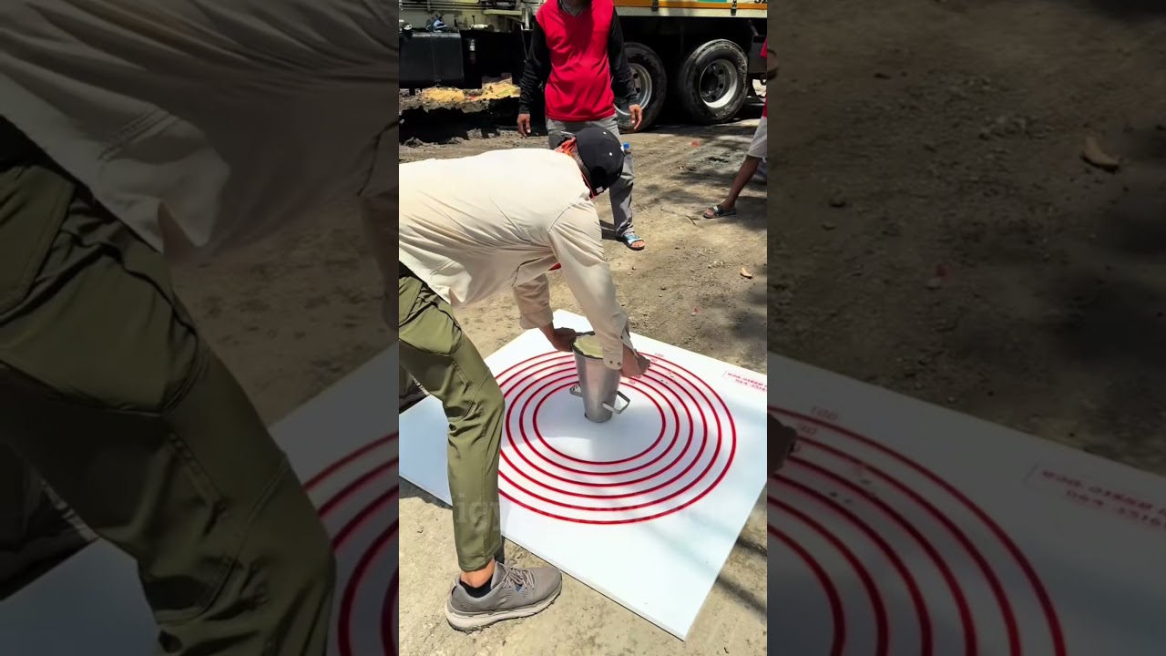 Concrete flow or Slump test