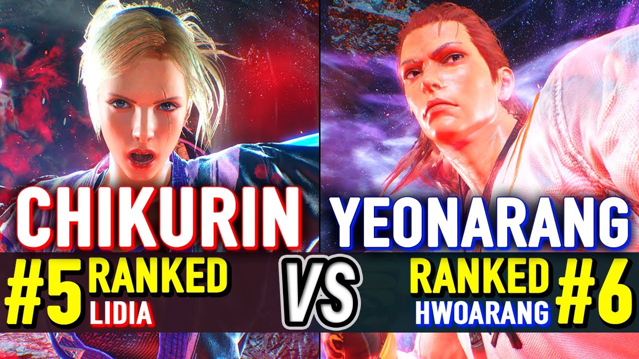 T8 🔥 Chikurin (#5 Ranked Lidia) vs Yeonarang (#6 Ranked Hwoarang) 🔥 Tekken 8 High Level Gameplay