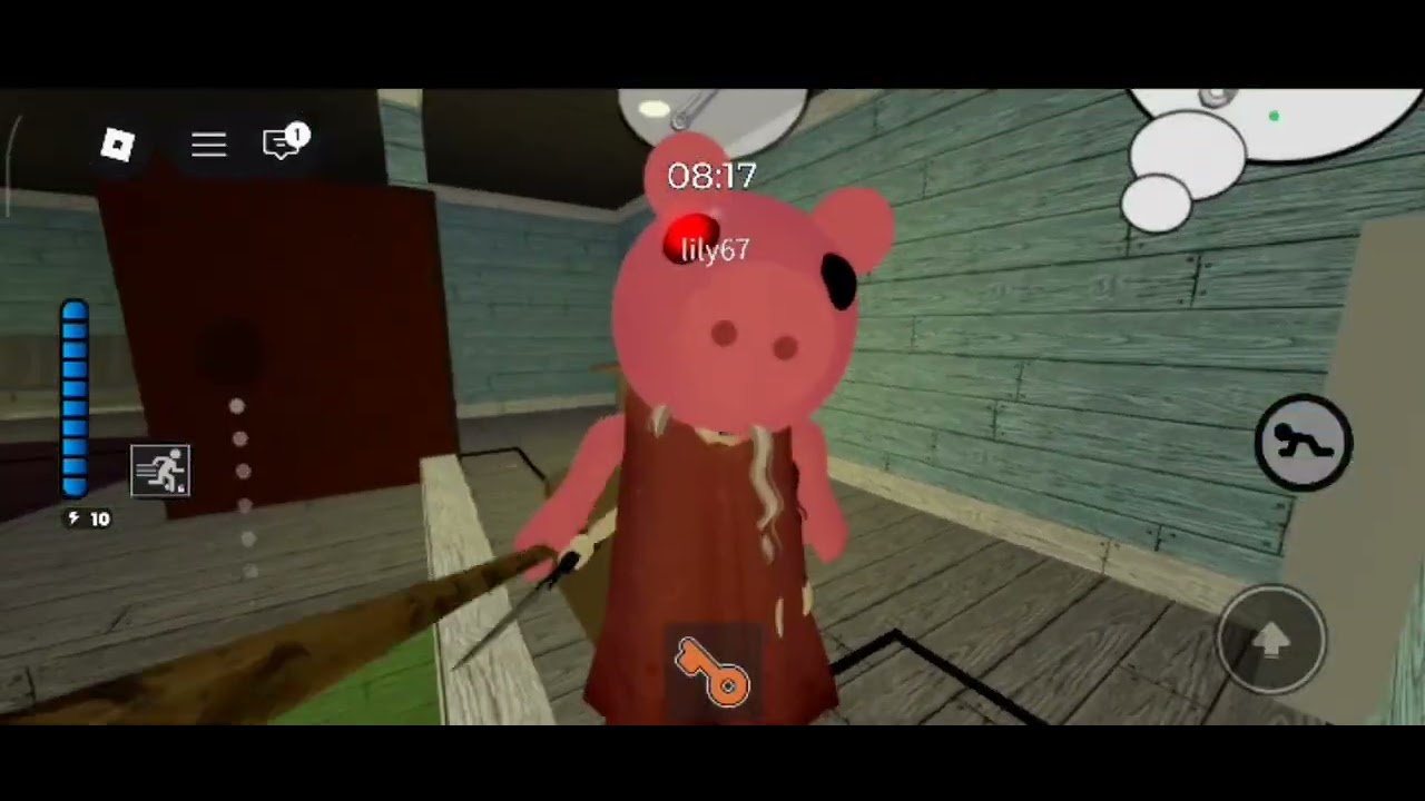 Eu jogando pig no ROBLOX.