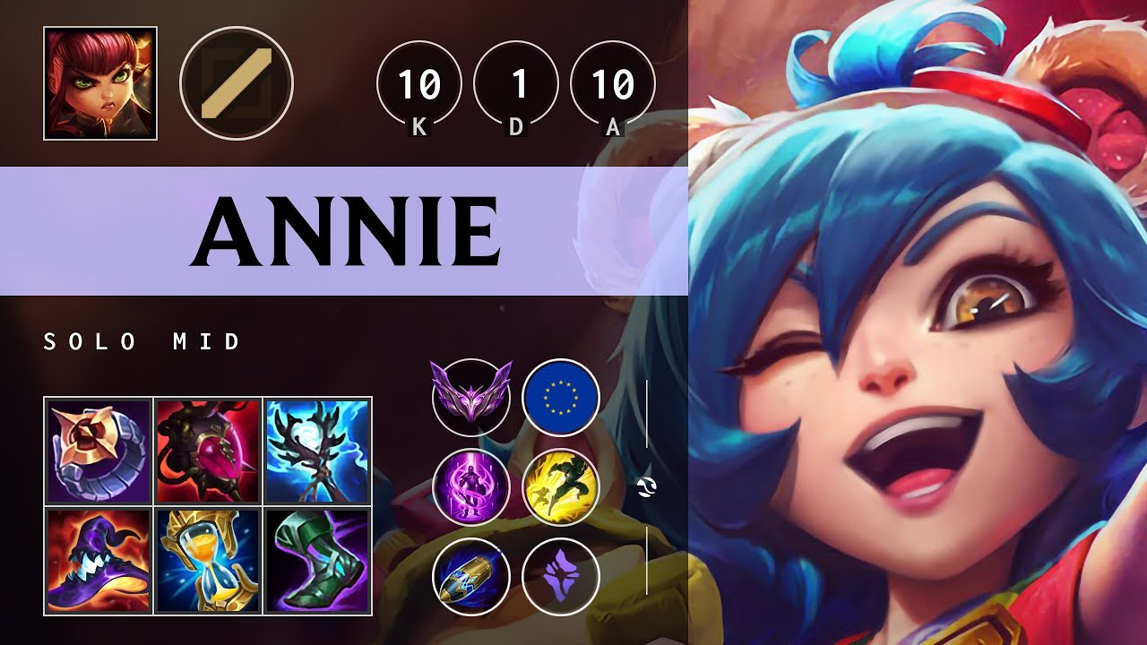 Annie Mid vs Yone: Legendary - EUW Master Patch 14.19