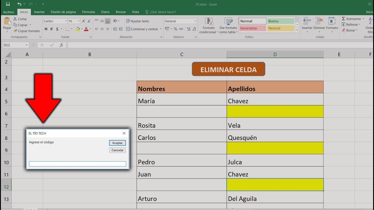 Cómo eliminar celdas vacías o filas vacías en Excel - Macros VBA