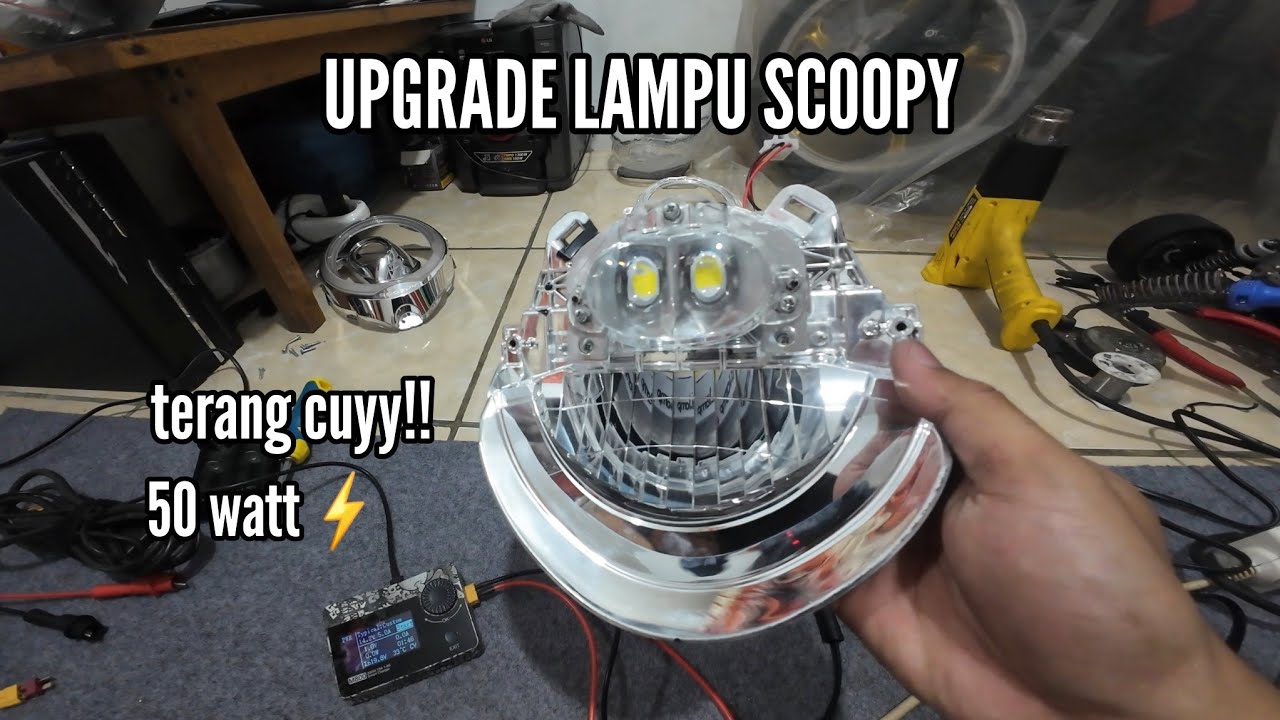 upgrade new scoopy 50watt lights bright dude equivalent to biled!! | Scoopy Project