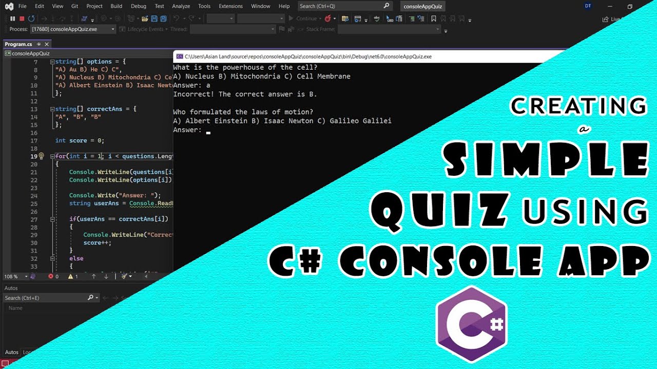 Creating a Simple Quiz Using C# Console App
