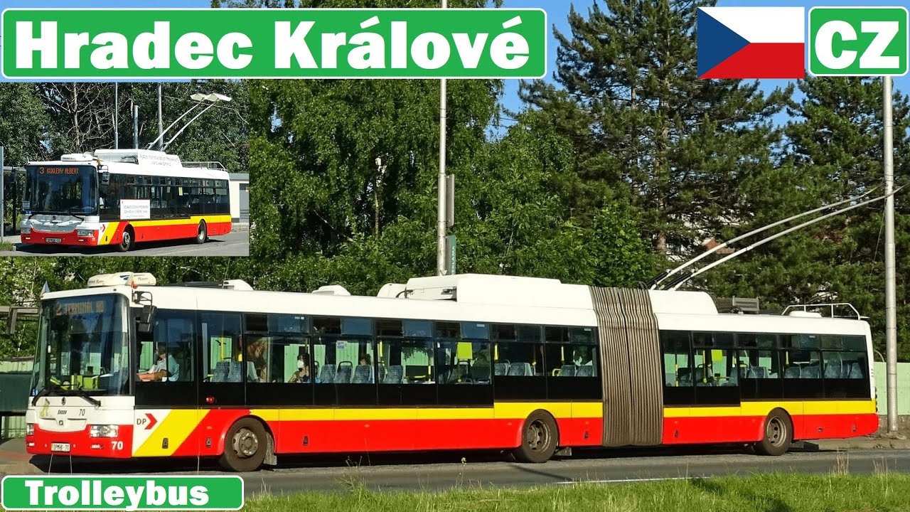 🇨🇿 HRADEC KRALOVE TROLLEYBUS 2021 | Trolejbus v Hradci Králové【4K】