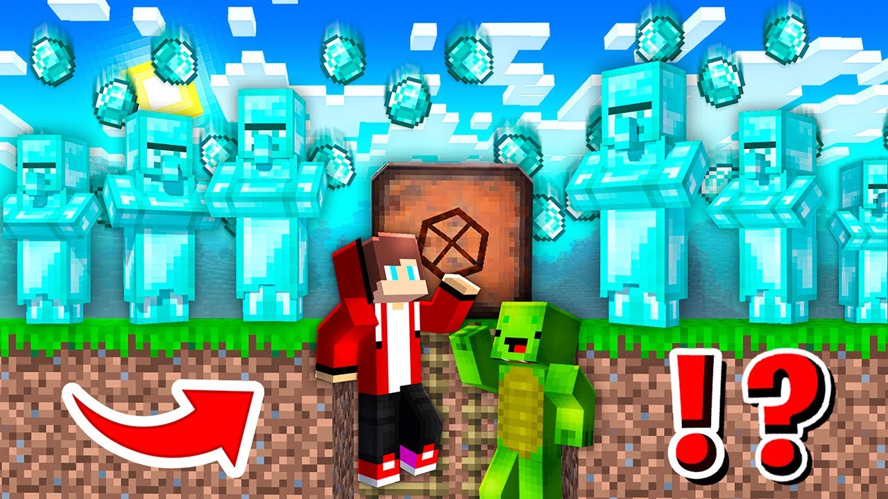 Mikey & JJ Doomsday DIAMOND RAIN Bunker Survival in Minecraft Challenge - Maizen
