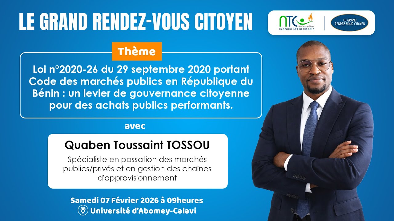 LE GRAND RENDEZ-VOUS CITOYEN DE FÉVRIER 2026