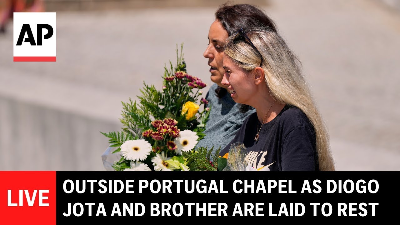LIVE: Outside chapel in Portugal as Diogo Jota and brother are laid to rest
