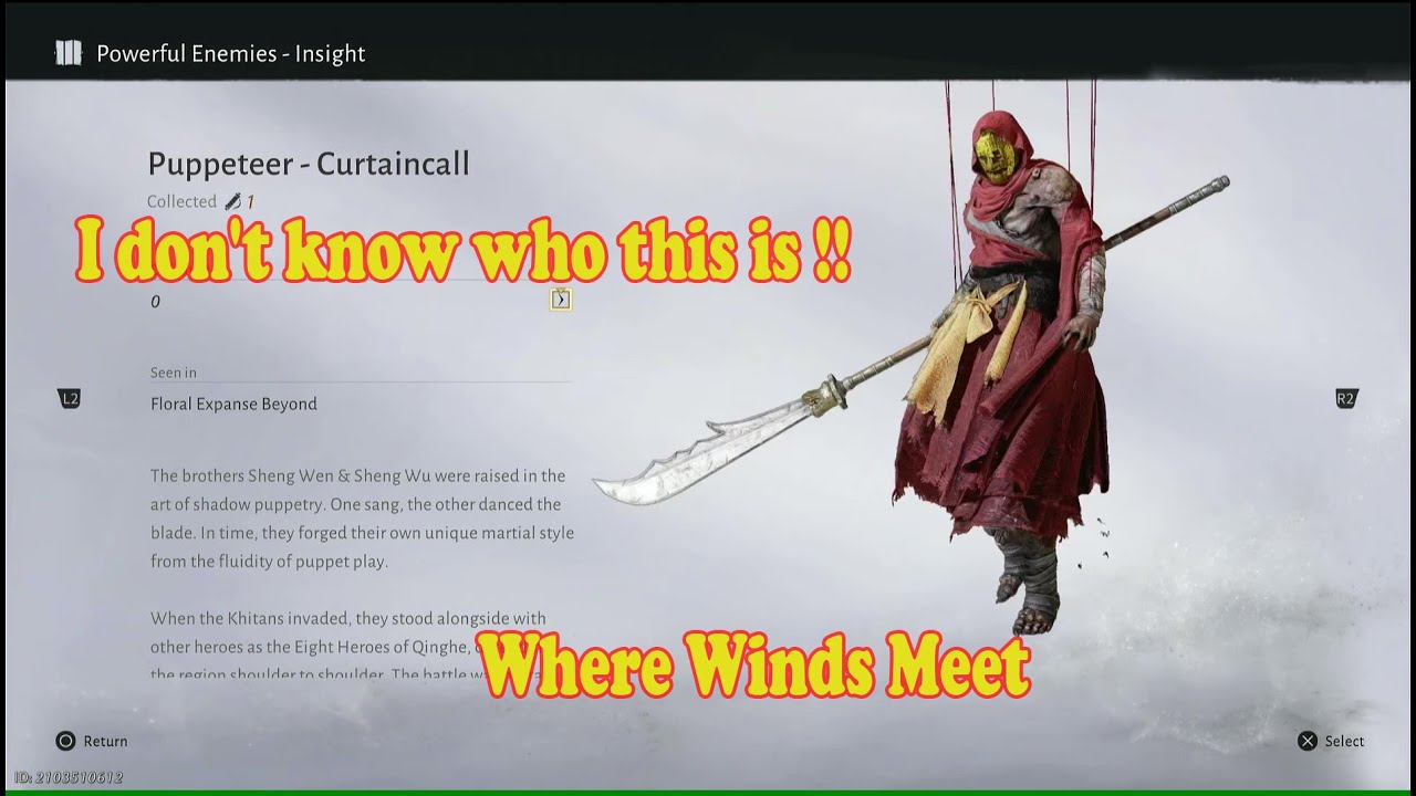 Where Winds Meet , I don't know who this is !! 🤣