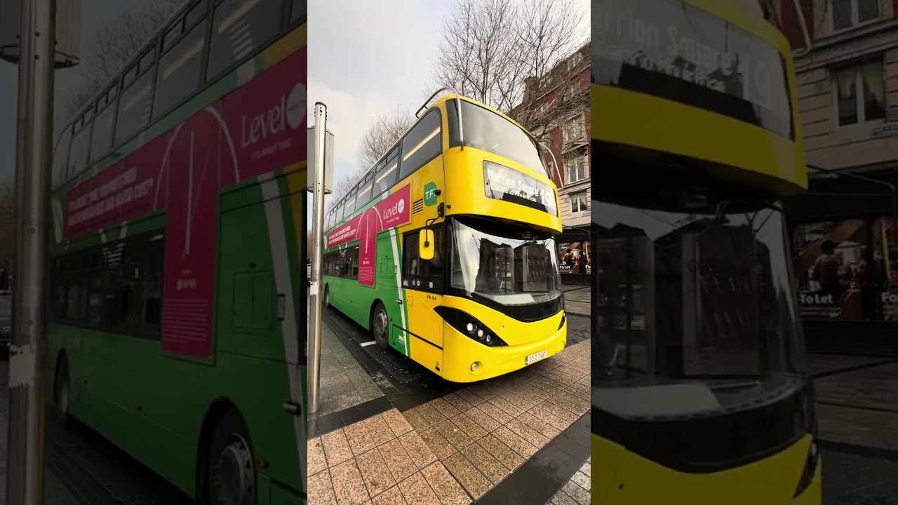 Lots of buses at O’Connell Street Dublin Ireland 