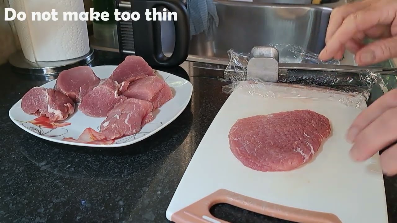 Home made money saving pork cutlets #food #pork #cutlets #frugal #save money #home made