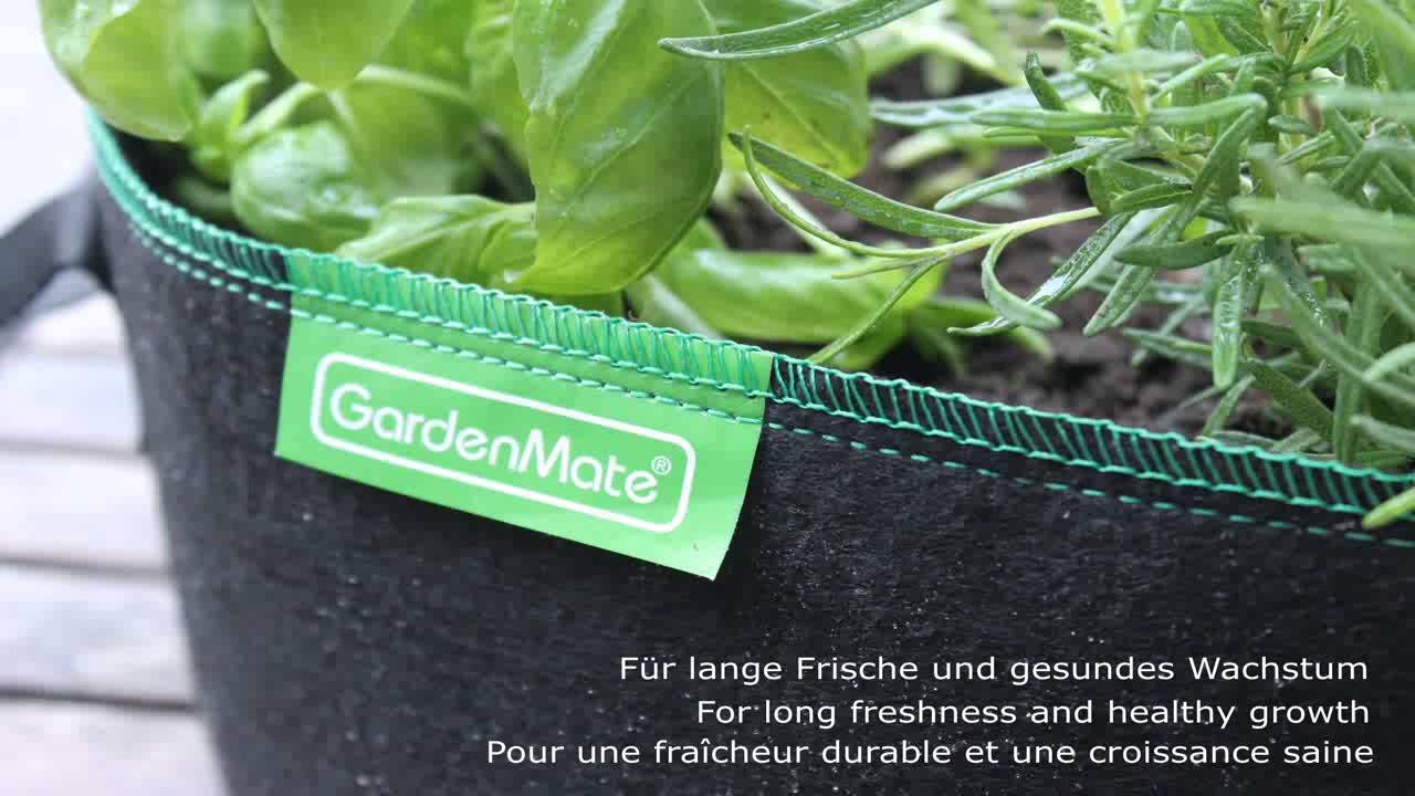 247Garden 25 Gallons Aeration Fabric Pots wHandles 5 Packs of Breathable Nu