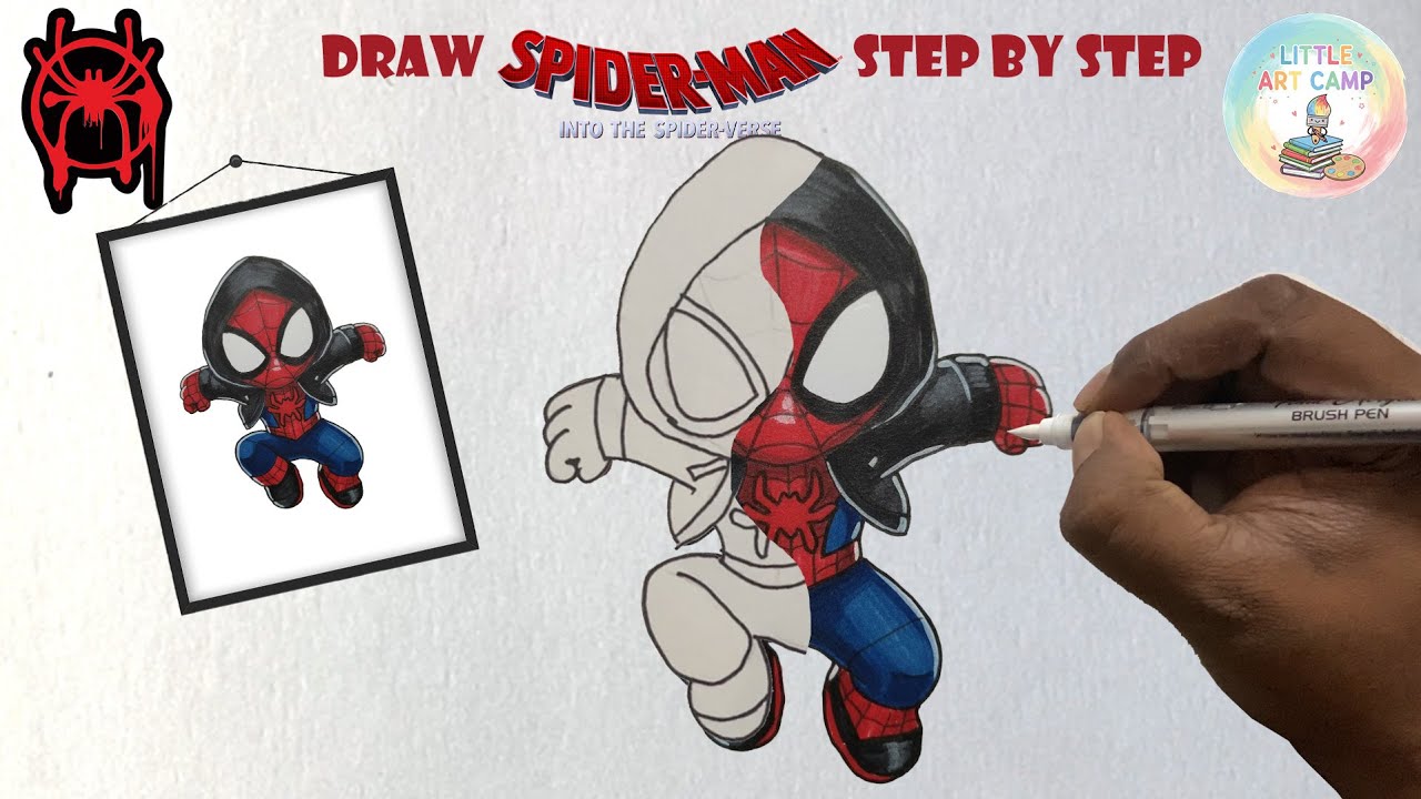 How to draw Spiderman for Kids | 