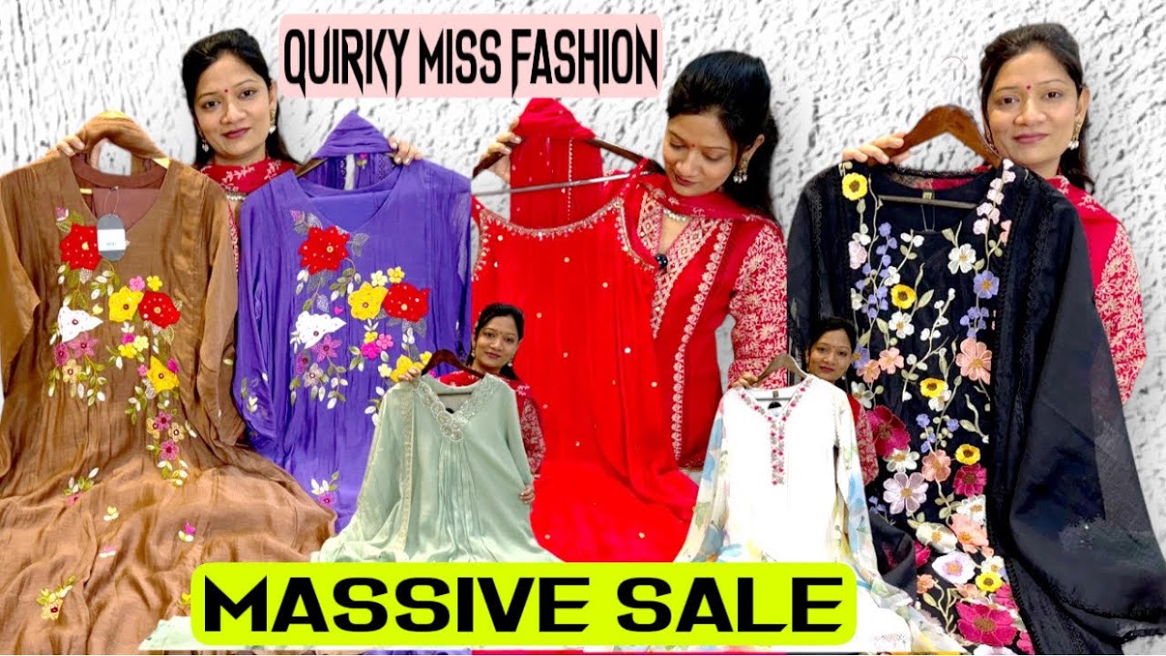 SALE SALE SALE on Cotton & PartyWear Suits, Noodle Strap Kurti & Cord Sets at Quirky Miss Fashion