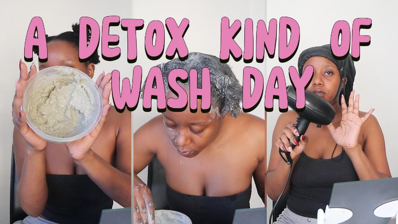 NATURAL HAIR WASH DAY ROUTINE | Once A Month detox routine for your natural hair and scalp