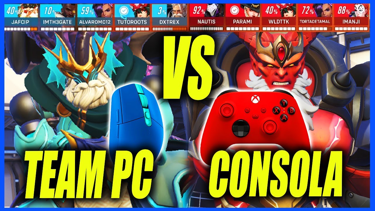 Jugadores PC vs Jugadores CONSOLA (RANGO ORO) ¿QUIÉN GANA?  | RATÓN vs MANDO Overwatch 2