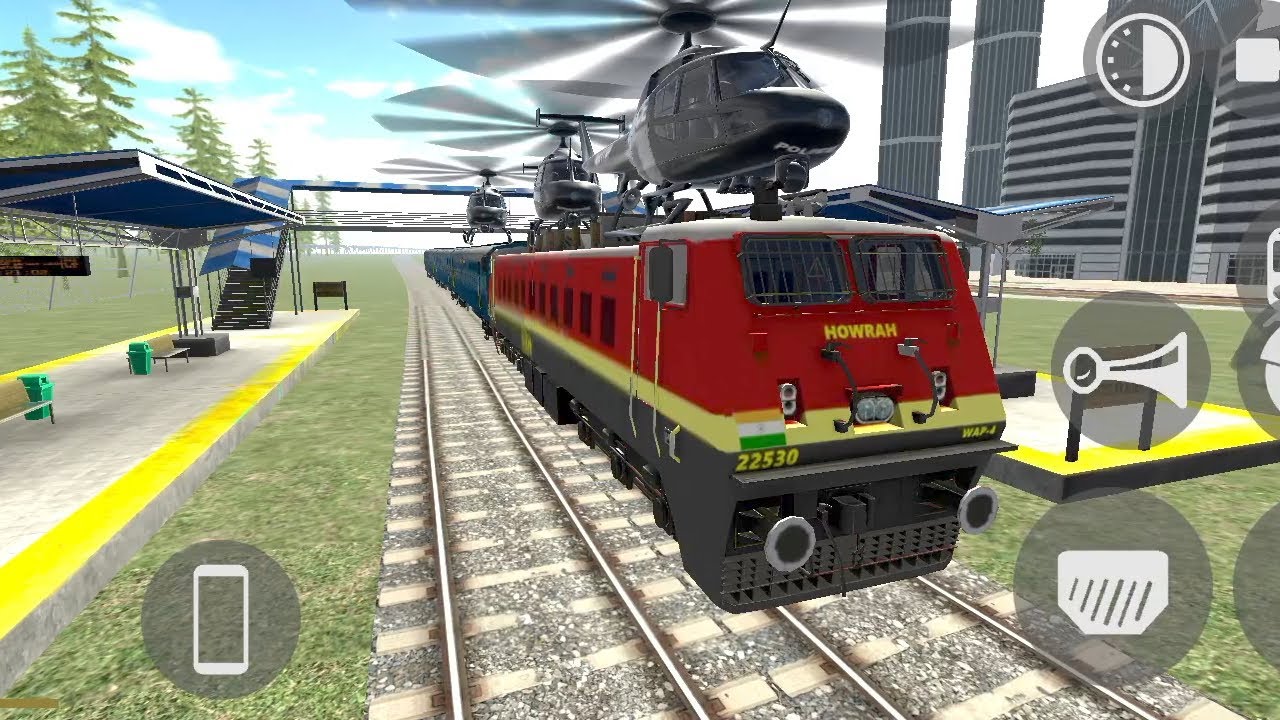 🚨 5 Police Helicopters vs Train | Indian Bike Driving 3D Crazy Action