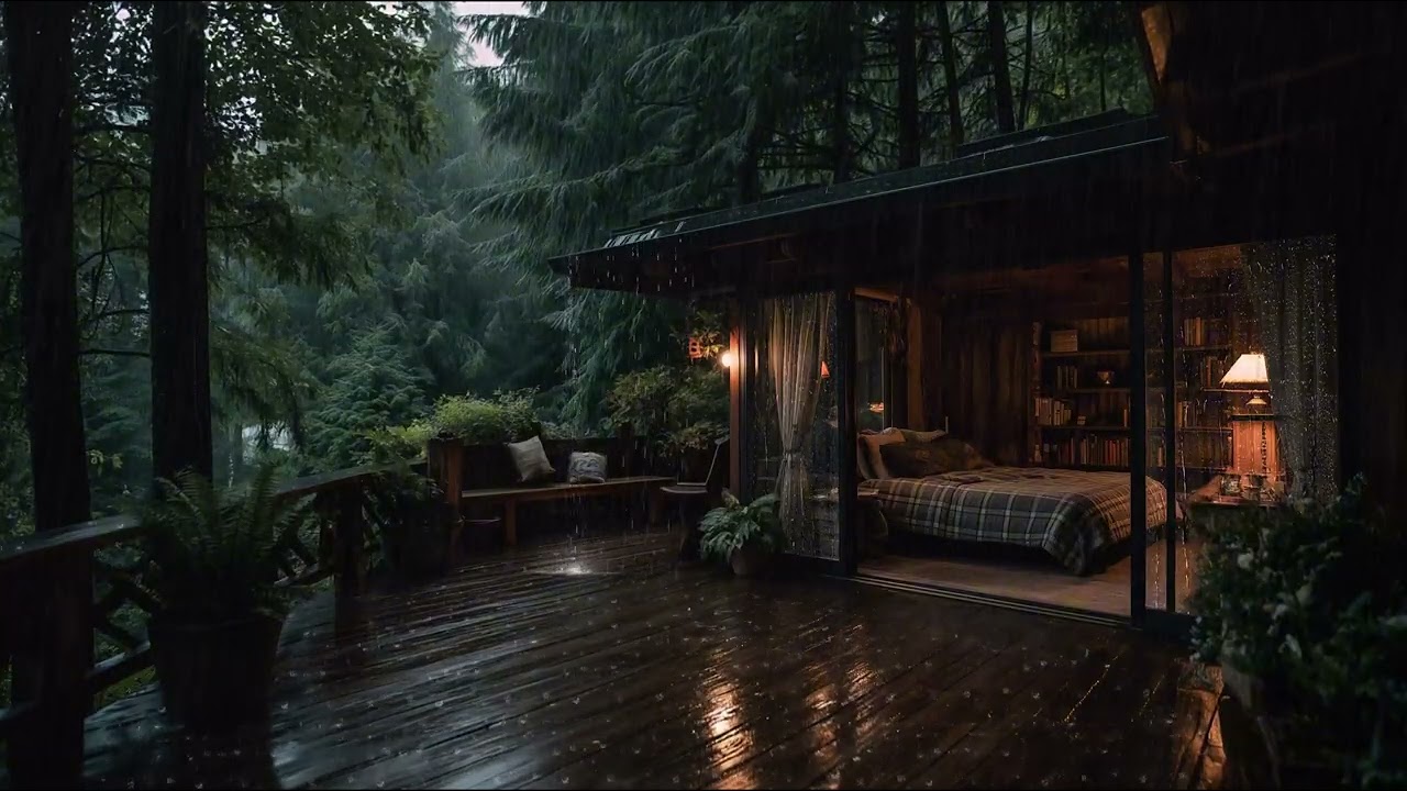 Sleep Peacefully with Forest Rain Ambience | Stress Relief & Relaxation