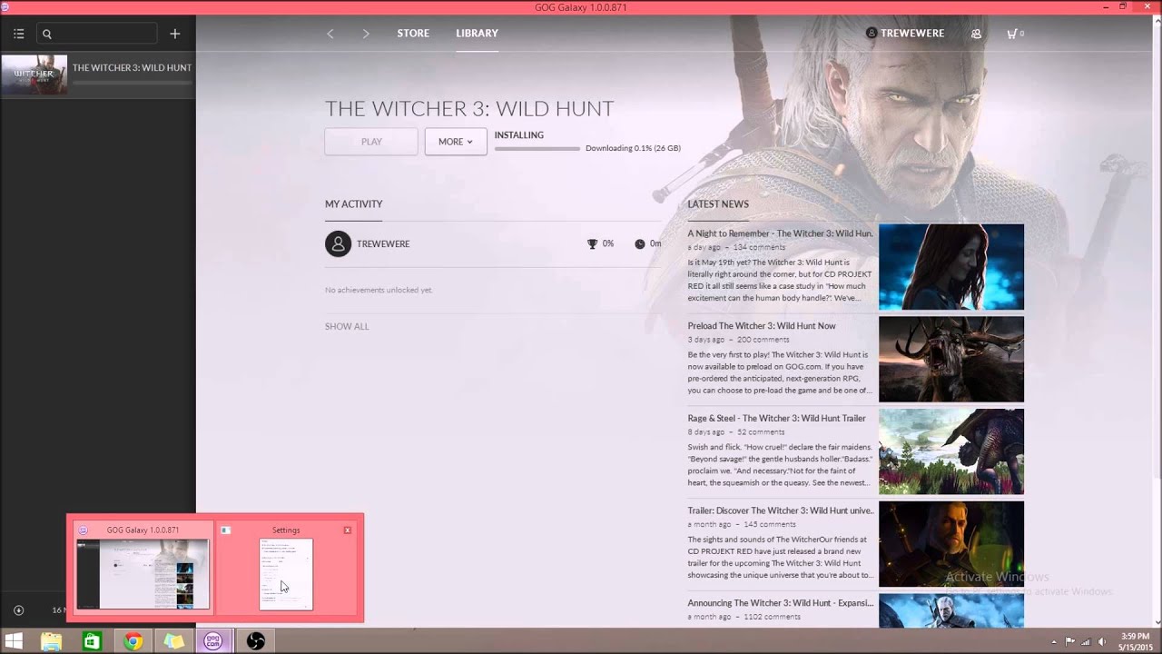 GOG Galaxy Client Problems