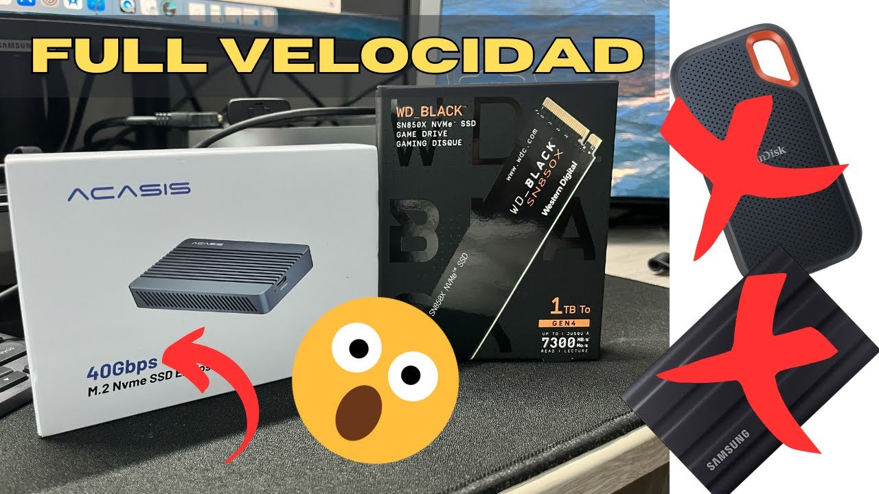 El SSD MAS R&Aacute;PIDO de Todos: WD Black SN850X + ACASIS (Hasta 40 Gbps)
