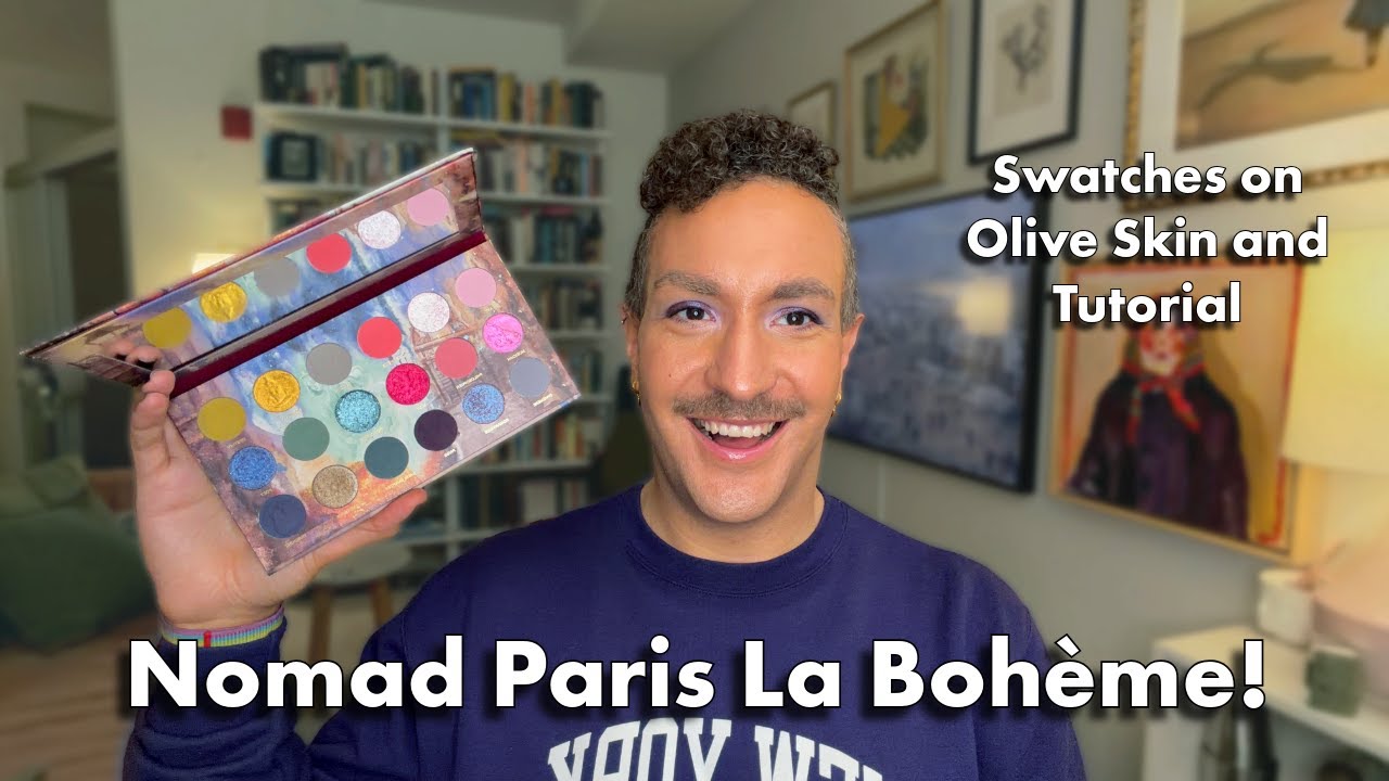 Новая палетка теней Nomad Cosmetics Paris La Bohème! | Свотчи на оливковой коже и макияж