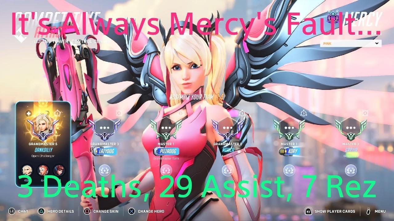 Getting Blamed As Mercy In GM While Doing lot Is Fun OW2 Competitive Mercy Gameplay