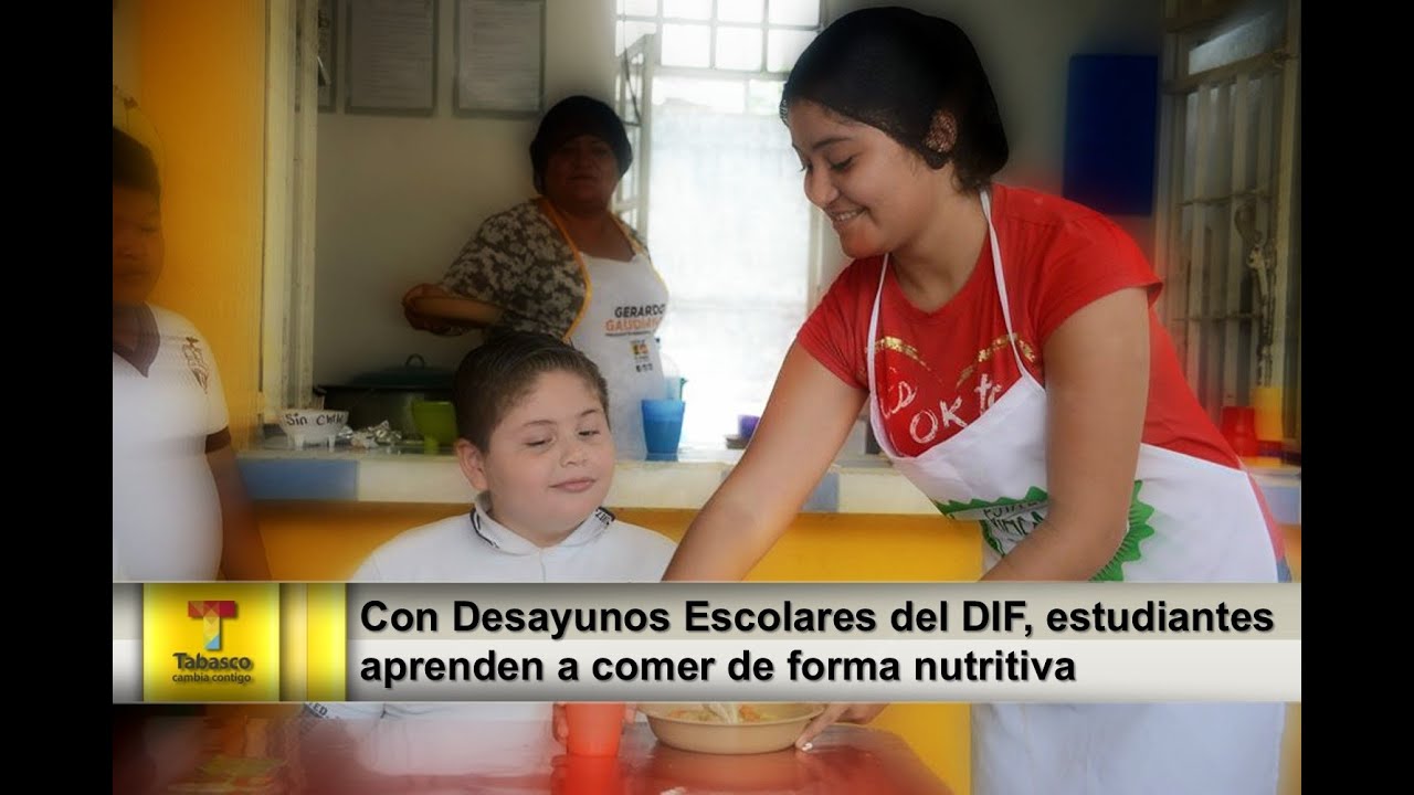 Niños disfrutan desayunos escolares del DIF Tabasco