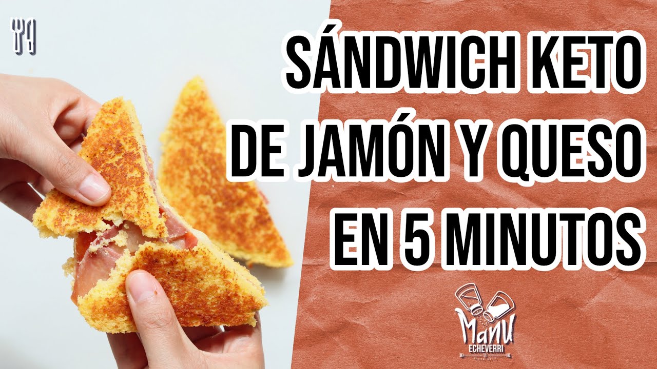 🥪SANDWICH KETO DE JAMÓN Y QUESO EN 5 MINUTOS | KETO HAM AND CHEESE SANDWICH | Manu Echeverri