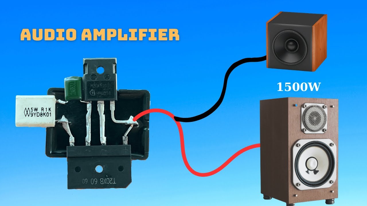 DIY Powerful Ultra Bass Amplifier From Capacitor and Diode, Simple circuit, No IC  | DIY Audio