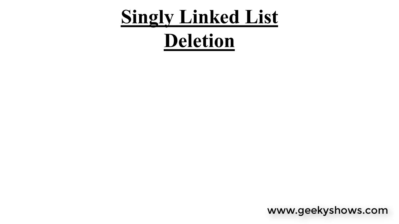 Deletion in Singly Linked List Data Structure (Hindi)