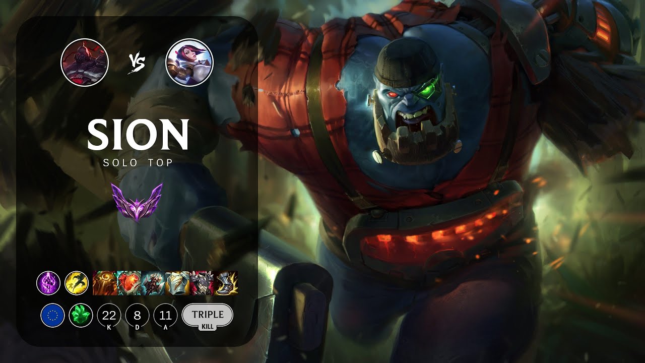 Sion Top vs Fiora - EUW Master Patch 13.21