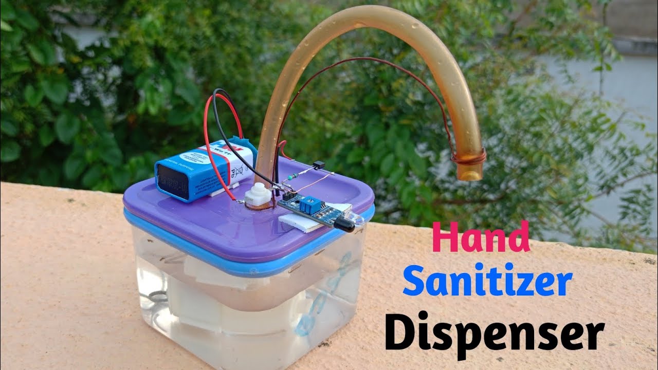 How To Make Automatic Hand Sanitizer Dispenser at Home || Proximity Sensor 