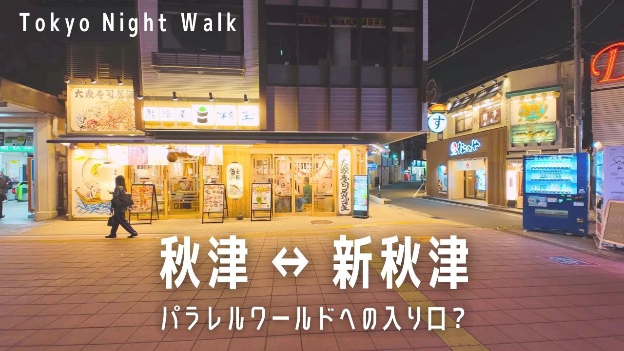 東京夜散歩  秋津駅と新秋津駅の間を往復