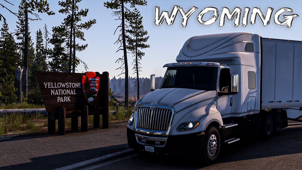 Exploring Wyoming In The New International LT - Yellowstone - Wyoming DLC (ATS 1.41)