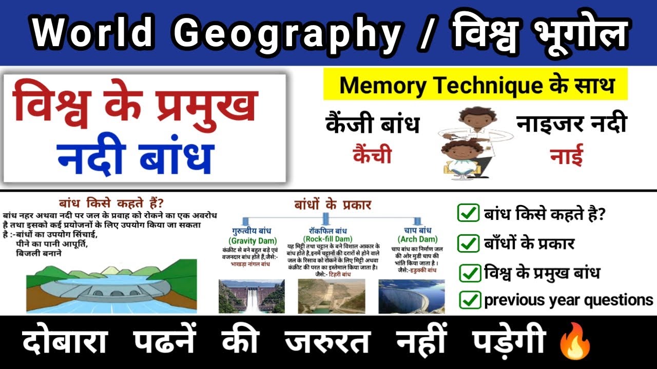 विश्व के प्रमुख नदी बाँध | world dam | विश्व के बांध | World geography | Study vines official
