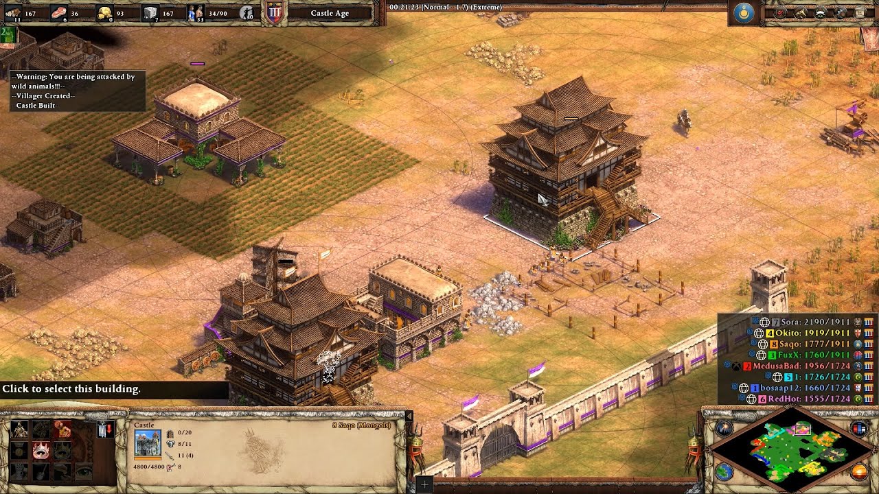AOE2:DE 20+2 Castle Drop | Mongols unbeatable strategy on Arena