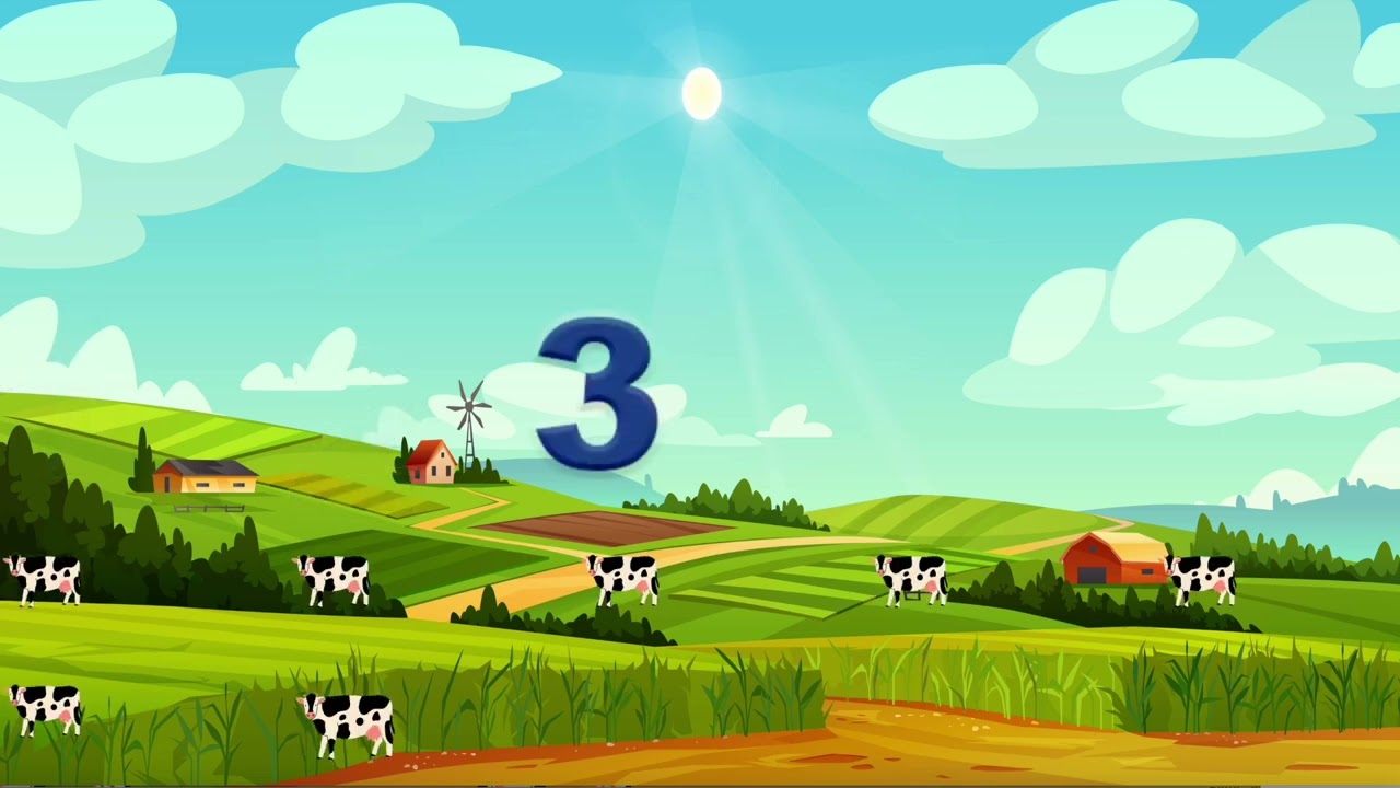 TEACH YOUR TODDLER TO COUNT USING FARM ANIMALS(COWS) | COUNTING COWS - PRESCHOOL LEARNING